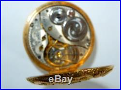 Antique 3 color 14K gold Elgin pocket watch Hunter case 52151 works 21468290
