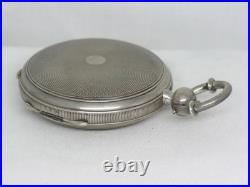 Antique 57mm Huguenin 1/4 Jump Seconds Pocketwatch, Original Case, Running