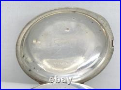 Antique 57mm Huguenin 1/4 Jump Seconds Pocketwatch, Original Case, Running