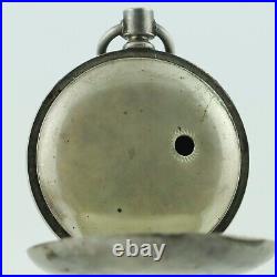 Antique 58mm Hunter Pocket Watch Case for 18 Size Key Wind Coin Silver
