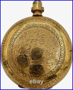 Antique 6S Dueber Mountain Town Motif Hunter Pocket Watch Case Gold Filled USA