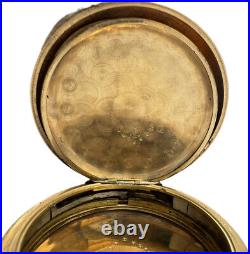 Antique 6S Dueber Mountain Town Motif Hunter Pocket Watch Case Gold Filled USA