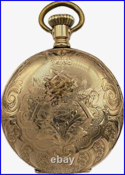 Antique 6 Size Illinois Hunter Pocket Watch Case 14k Gold Filled Fancy USA