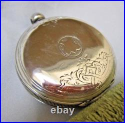 Antique 800 Coin Silver Full Hunter Case for KWKS Pocket Watch 55mm 70g 1870's