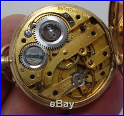 Antique 9ct gold cased Swiss made fob watch