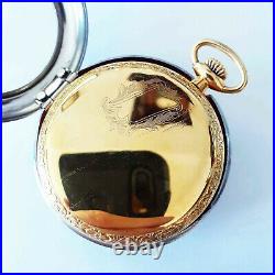 Antique ADMIRAL Tavannes/Cyma 21 Jewels Pocket Watch Gold Filled Case