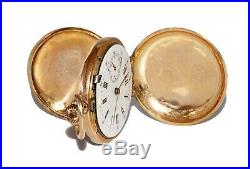 Antique ANCRE Spiral Breguet Chaton Pocket Watch set 18K Yellow Gold Case (Val)