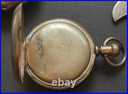 Antique A. W. W. Co. Waltham 18s Pocket Watch Case Coin Silver 58.2mm USA