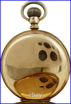 Antique Agassiz 18J Hunter Pocket Watch Snail Cam&Mustache Anchor w Starred Case