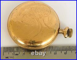 Antique Alida Pocket Watch Rebberg 17j Movement Cashier Gold Filled Case Runs