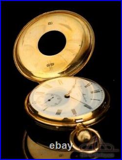 Antique Allamand 18K Gold Demi Hunter Watch. Original Case. England, 1926