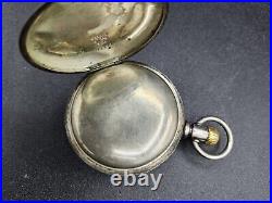 Antique Americam Waltham Watch Co. Coin Silver Open Pocket Watch 1881 Running