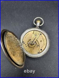 Antique Americam Waltham Watch Co. Coin Silver Open Pocket Watch 1881 Running