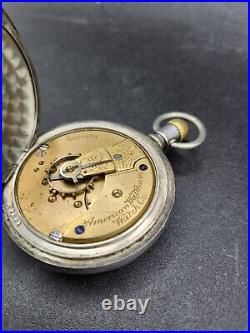 Antique Americam Waltham Watch Co. Coin Silver Open Pocket Watch 1881 Running