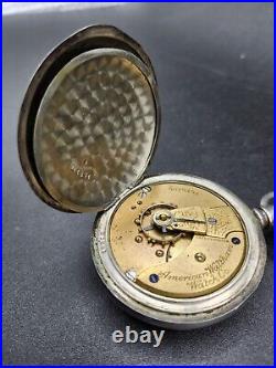 Antique Americam Waltham Watch Co. Coin Silver Open Pocket Watch 1881 Running