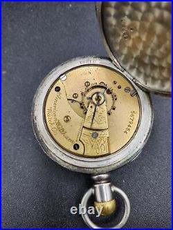 Antique Americam Waltham Watch Co. Coin Silver Open Pocket Watch 1881 Running