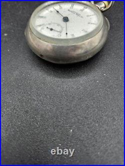Antique Americam Waltham Watch Co. Coin Silver Open Pocket Watch 1881 Running