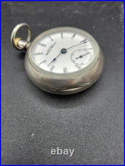Antique Americam Waltham Watch Co. Coin Silver Open Pocket Watch 1881 Running