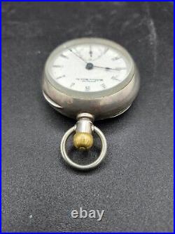 Antique Americam Waltham Watch Co. Coin Silver Open Pocket Watch 1881 Running