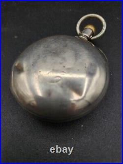 Antique Americam Waltham Watch Co. Coin Silver Open Pocket Watch 1881 Running