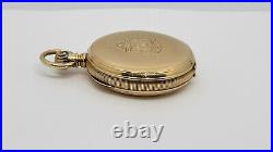Antique American Waltham Co Solid 14k Gold Case Pocket Watch 1873-6 Working