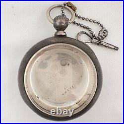 Antique American Waltham Pocket Watch Case for 18 Size Key Wind Sterling Silver