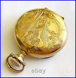 Antique Art Nouveau Gold Filled Hunting Case Watch Case Only, 0 Size