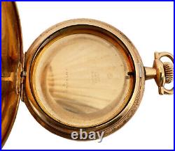 Antique B&B Hunter Pocket Watch Case for 16 Size Gold Filled w Fancy Guilloche