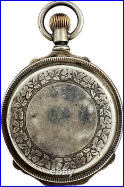 Antique Box Hinge Hunter Pocket Watch Case for 18 S Coin Silver w Horse Monogram