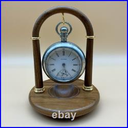 Antique Ca. 1900s Waltham 15 Jewel Deer Engraved Silverode Case Pocket Watch