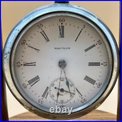 Antique Ca. 1900s Waltham 15 Jewel Deer Engraved Silverode Case Pocket Watch