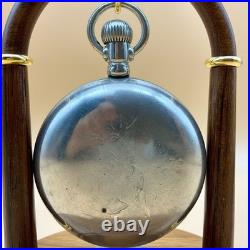 Antique Ca. 1900s Waltham 15 Jewel Deer Engraved Silverode Case Pocket Watch