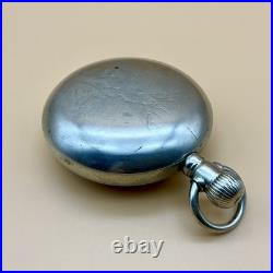 Antique Ca. 1900s Waltham 15 Jewel Deer Engraved Silverode Case Pocket Watch