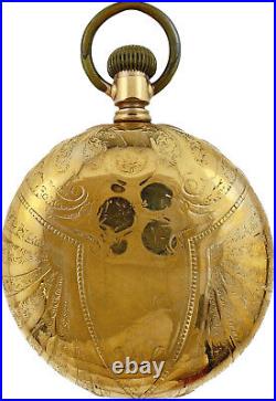 Antique Columbia Hunter Pocket Watch Case for 18 Size Gold Filled Scalloped