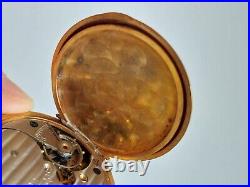 Antique Columbia Ladies Pocket Watch Gold Filled Green Dial RARE