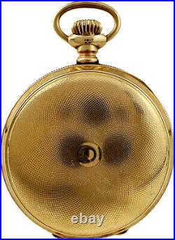 Antique Crescent Hunter Pocket Watch Case for 0 Size Gold Filled Guilloche