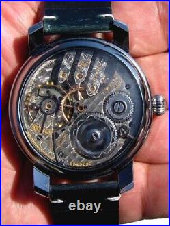 Antique Display Case 19 Jewels 3 Finger Bridge Wrist Watch Burlington Special