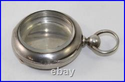 Antique Dueber 4.5oz Coin Silver Key Set Size 18 Pocket Watch Case