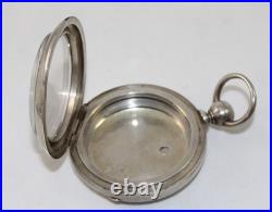 Antique Dueber 4.5oz Coin Silver Key Set Size 18 Pocket Watch Case