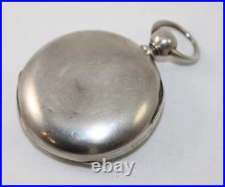 Antique Dueber 4.5oz Coin Silver Key Set Size 18 Pocket Watch Case