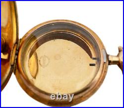 Antique Dueber Hunter Pocket Watch Case for 0 Size Gold Filled w Fancy Guilloche