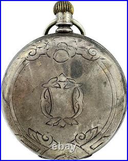 Antique Early Fahys Hunter Pocket Watch Case for 18 Size Coin Silver Rare Center