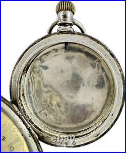 Antique Early Fahys Hunter Pocket Watch Case for 18 Size Coin Silver Rare Center