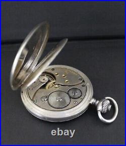 Antique Election 50mm Sterling silver (0.900) pocket watch. Hunter case. Ca 1914