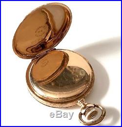 Antique Elgin 14K Hunter Solid Gold Case Pocket Watch Circa 1911