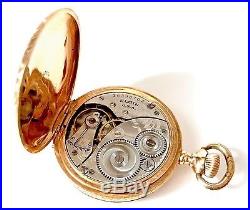 Antique Elgin 14K Hunter Solid Gold Case Pocket Watch Circa 1911