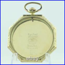 Antique Elgin Giant Octagonal Pocket Watch Case for 12 Size 14k Gold Filled