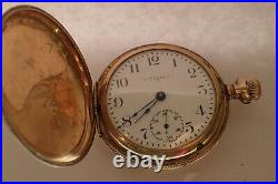 Antique Elgin Pocket Watch 18s c. 1900 Grade 207 Hunter Gold Filled Case Running