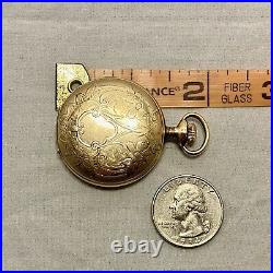 Antique Elgin Pocket Watch 1905 Grade 320 0s 7j Floral Engraved Hunter Case