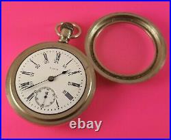 Antique Elgin Pocket Watch 7 Jewels 18 Size Silveroid Case S/N 12749146 Ca. 1907